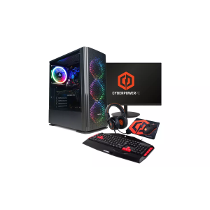 CyberPowerPC Ryzen 5 16GB 1TB RTX4060 GPC 23.8in Monitor Package